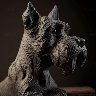 3D model Zwergschnauzer dog (STL)